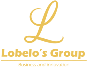 logo de lobelo´s group dorado sin fondo